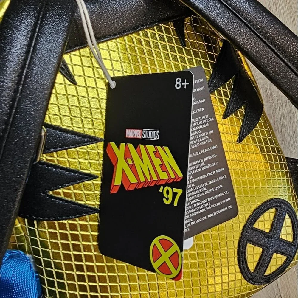 LOUNGEFLY Wolverine Marvel Metallic X-Men '97 Wolverine Cosplay Mini Backpack